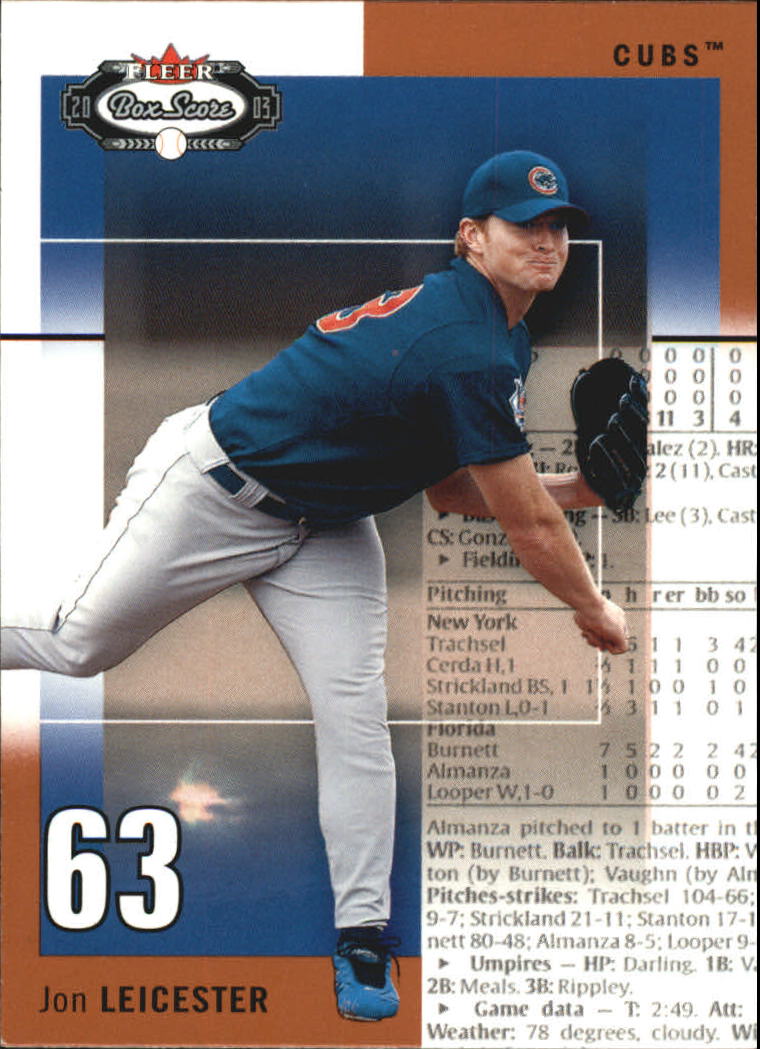 2003 Fleer Box Score #146 Jon Leicester RS RC