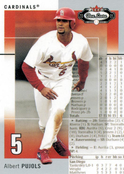 2003 Fleer Box Score Classic Miniatures #17 Albert Pujols
