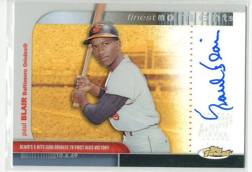 2003 Finest Moments Refractors Autographs #PB Paul Blair B