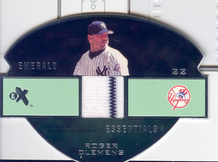 2003 E-X Emerald Essentials Game Jersey 375 #RC Roger Clemens