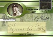 2003 Donruss Signature Authentic Cuts #1 Ty Cobb/3