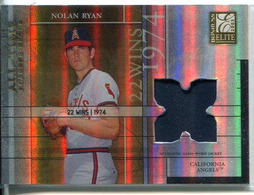 2003 Donruss Elite All-Time Career Best Materials #6 Nolan Ryan Jkt/400