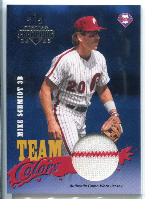 2003 Donruss Champions Team Colors Materials #2 Mike Schmidt Jsy/200