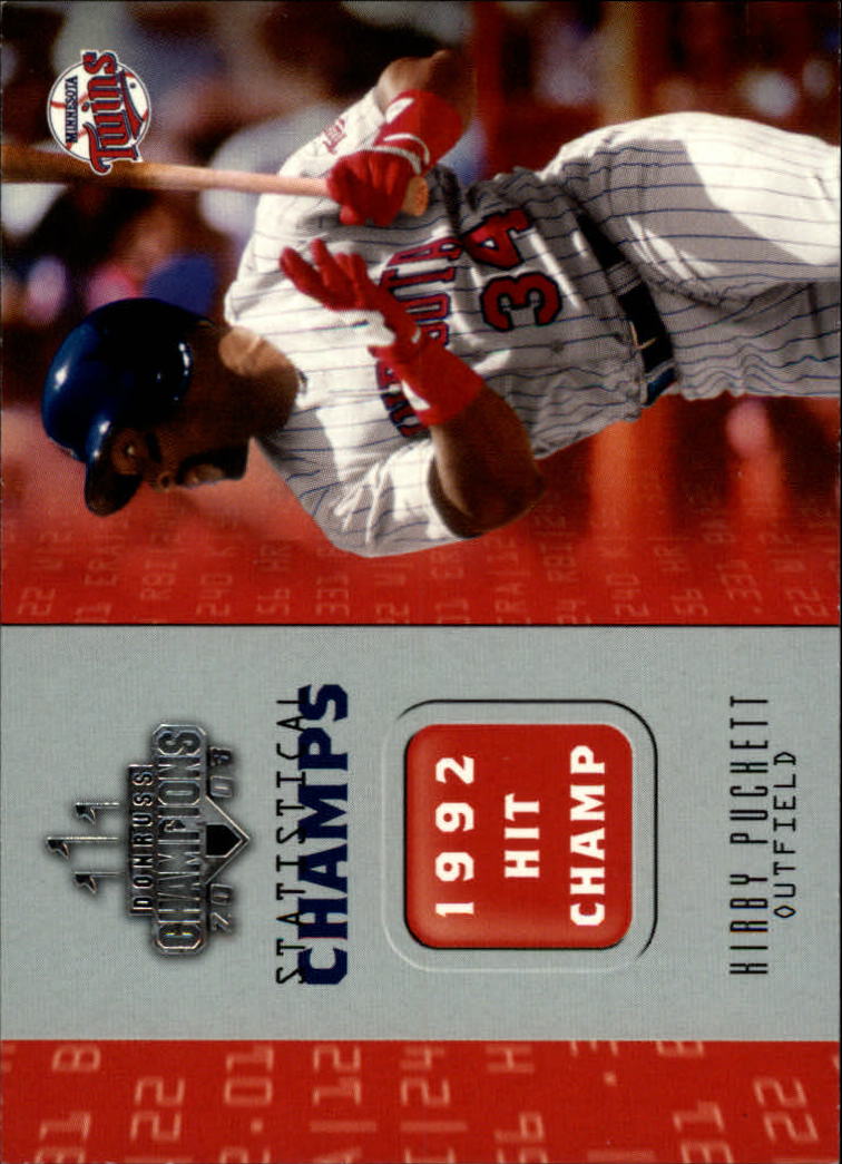 2003 Donruss Champions Statistical Champs #9 Kirby Puckett