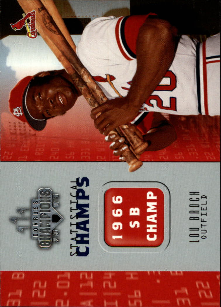 2003 Donruss Champions Statistical Champs #15 Lou Brock