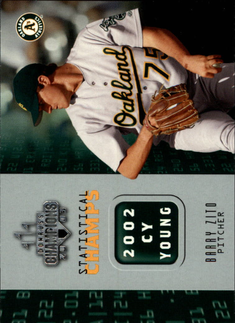 2003 Donruss Champions Statistical Champs #20 Barry Zito