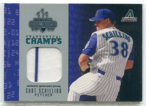 2003 Donruss Champions Statistical Champs Materials #3 Curt Schilling Jsy/225