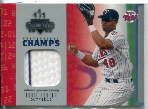 2003 Donruss Champions Statistical Champs Materials #24 Torii Hunter Jsy/250
