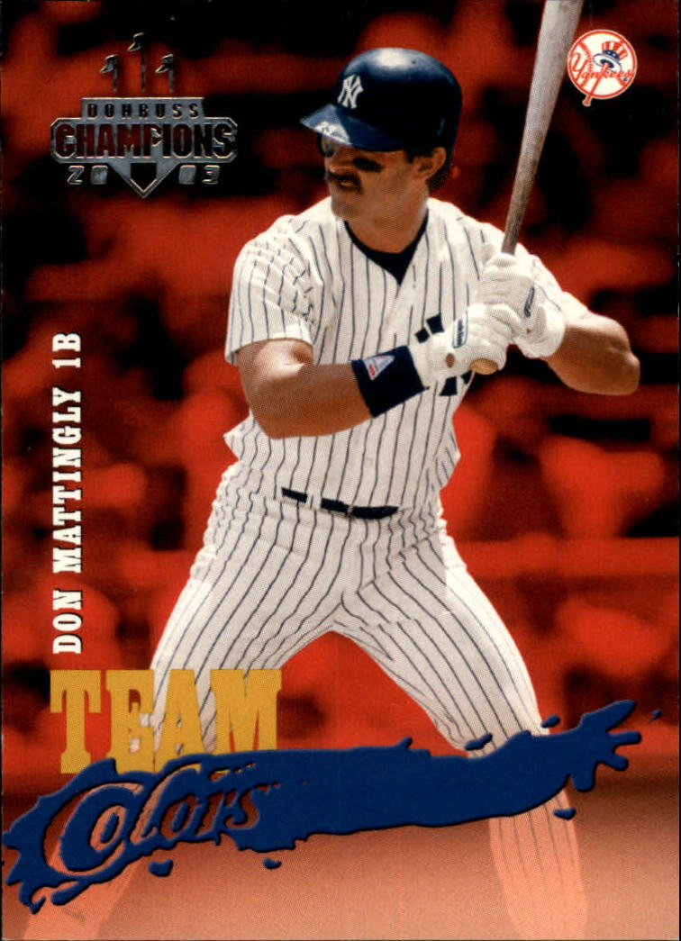2003 Donruss Champions Team Colors #12 Don Mattingly