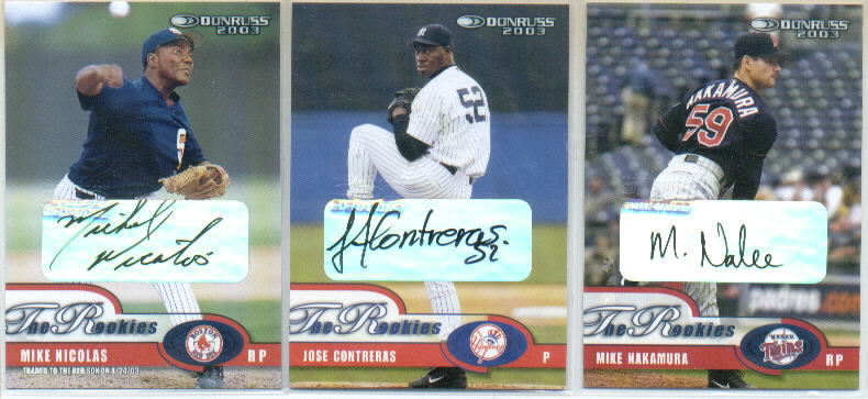 2003 Donruss Rookies Autographs #52 Mike Nicolas/1000