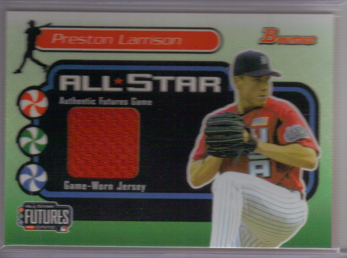 2004 Bowman Futures Game Gear Jersey Relics #PWL Preston Larrison B