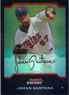 2004 Bowman Chrome Refractors #65 Johan Santana
