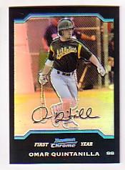 2004 Bowman Chrome Refractors #199 Omar Quintanilla