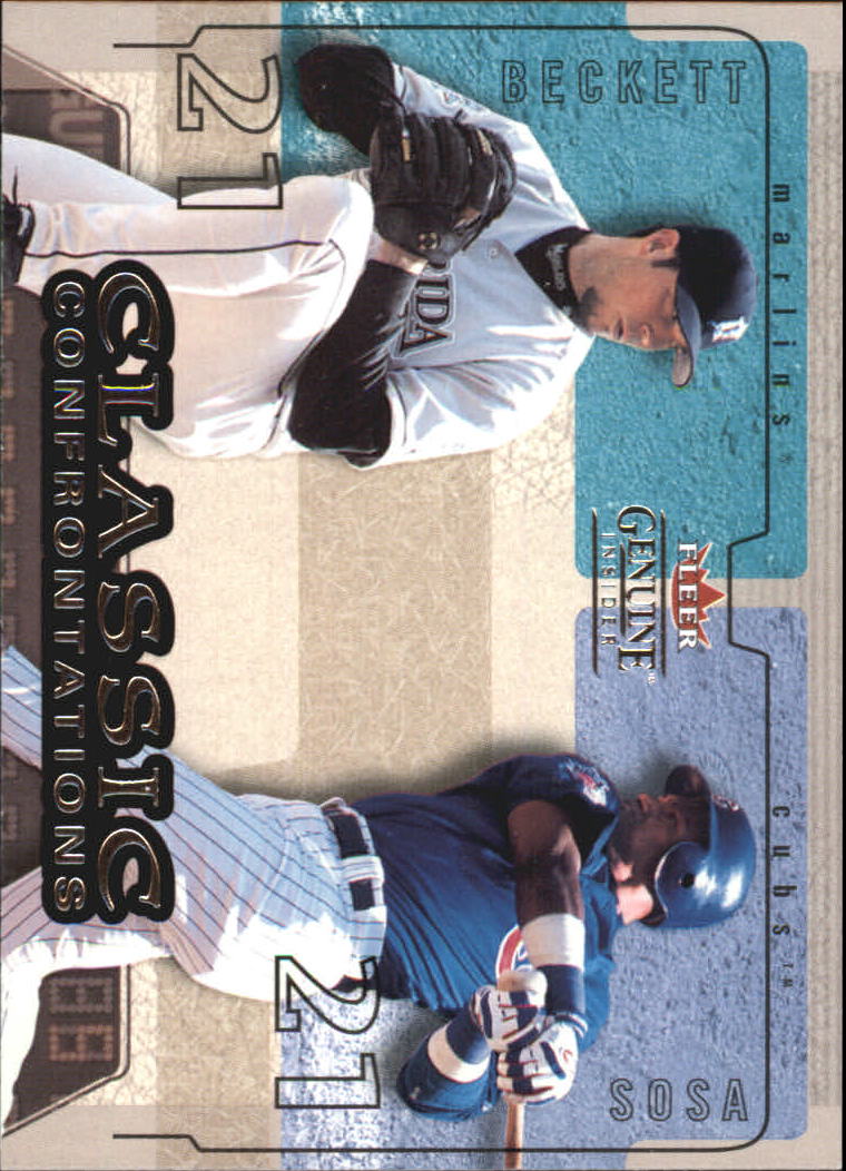2004 Fleer Genuine Insider Classic Confrontations #5 J.Beckett/S.Sosa