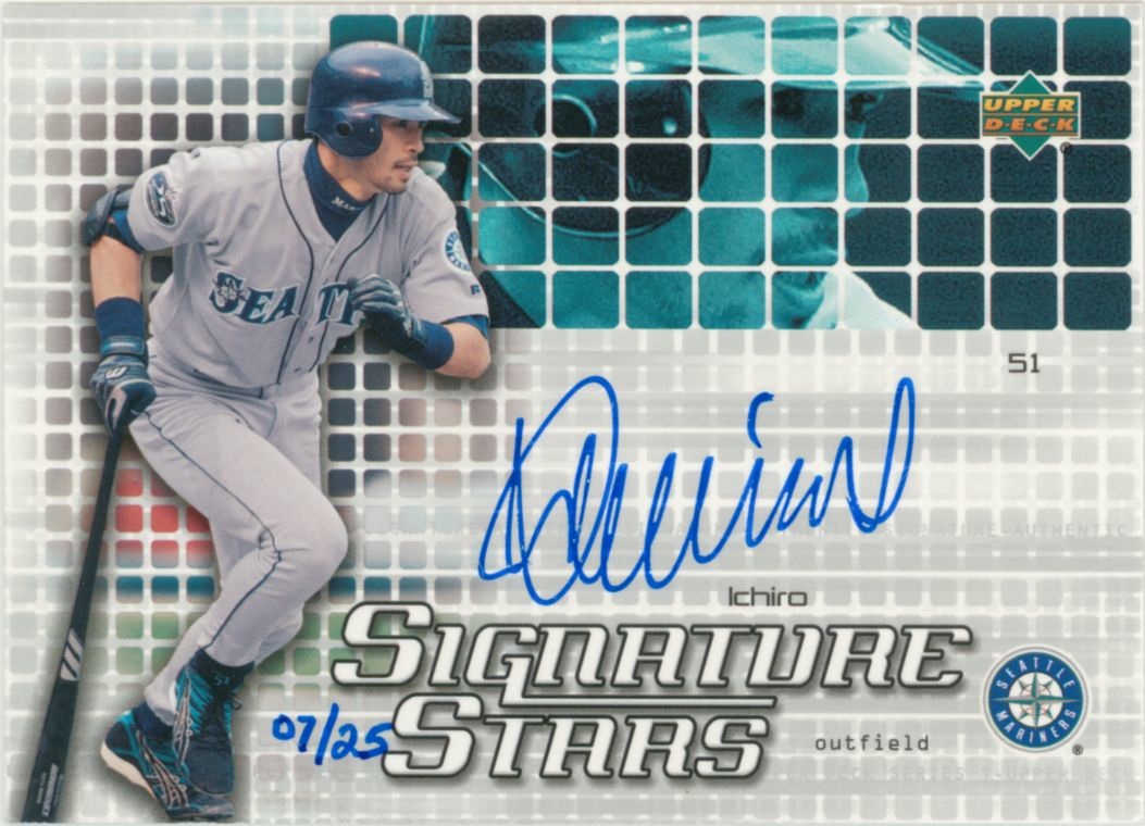 2004 Upper Deck Signature Stars Blue Ink 1 #IS1 Ichiro Suzuki