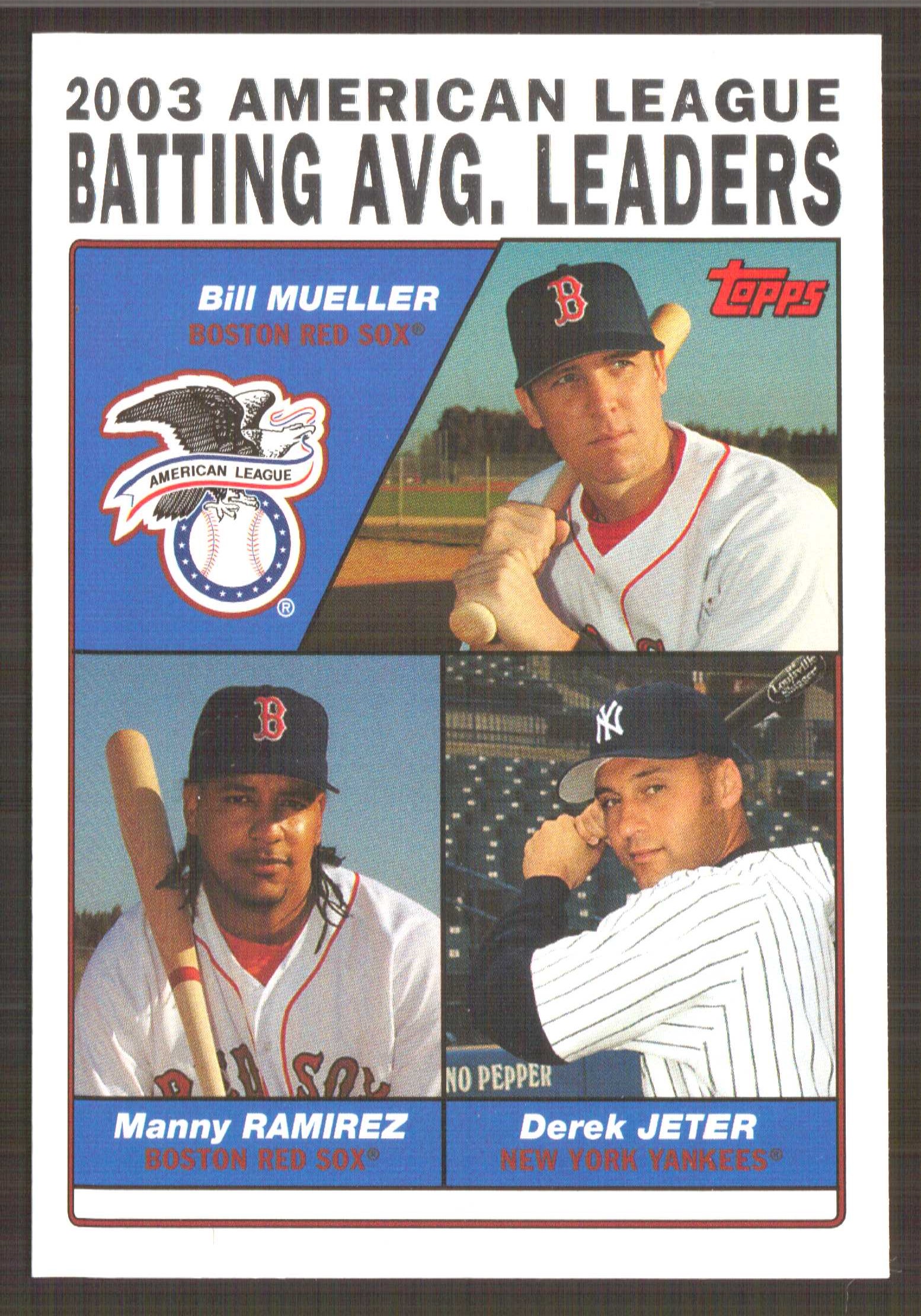2004 Topps #337 Mueller/Manny/Jeter LL