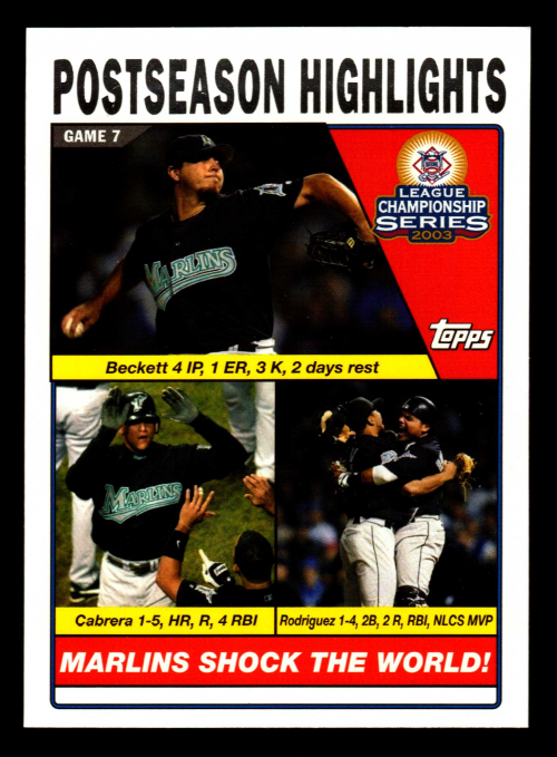 2004 Topps #351 Beckett/Cabrera/I.Rod NLCS