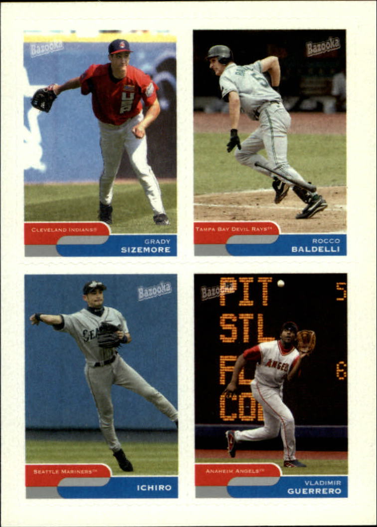2004 Bazooka 4 on 1 Sticker #3 Sizemore/Baldelli/Ichiro/Vlad
