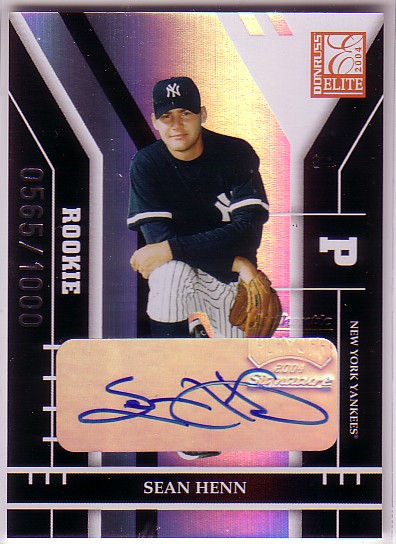 2004 Donruss Elite #178 Sean Henn AU/1000 RC