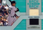 2004 Donruss Elite Back 2 Back Jacks Combos #8 Miguel Cabrera Bat-Jsy/50
