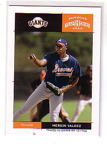 2004 Donruss Team Heroes #359 Merkin Valdez RC