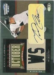 2004 Donruss World Series October Heroes Signature Material #13 Miguel Cabrera Jsy/100