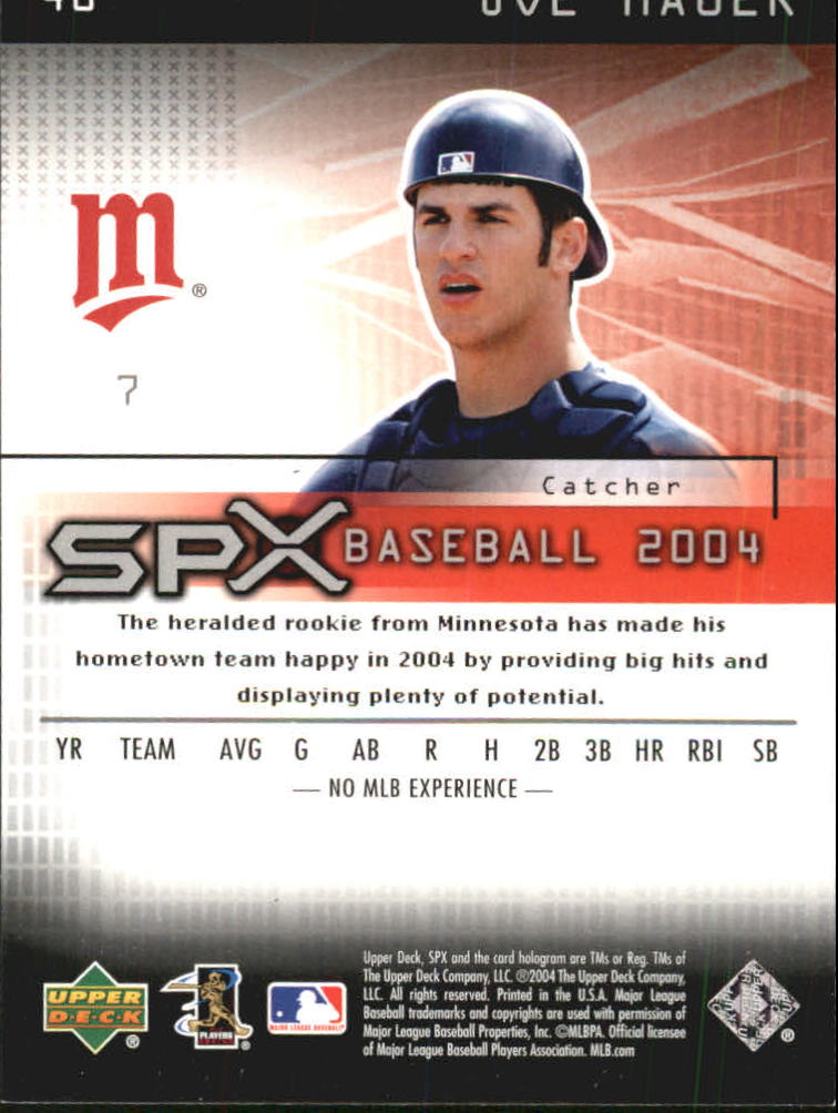 2004 SPx #48 Joe Mauer back image