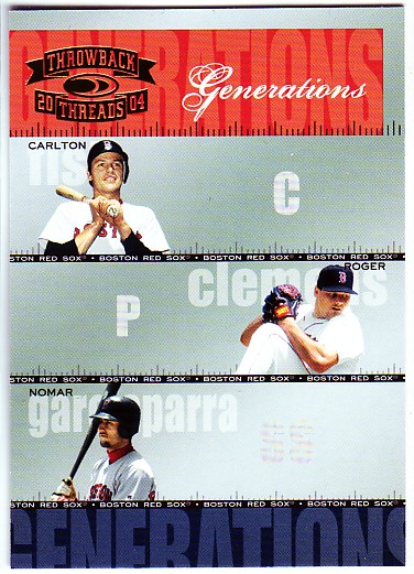2004 Throwback Threads Generations #19 Fisk/Clemens/Nomar