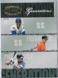 2004 Throwback Threads Generations #25 Banks/Ripken/A.Rod