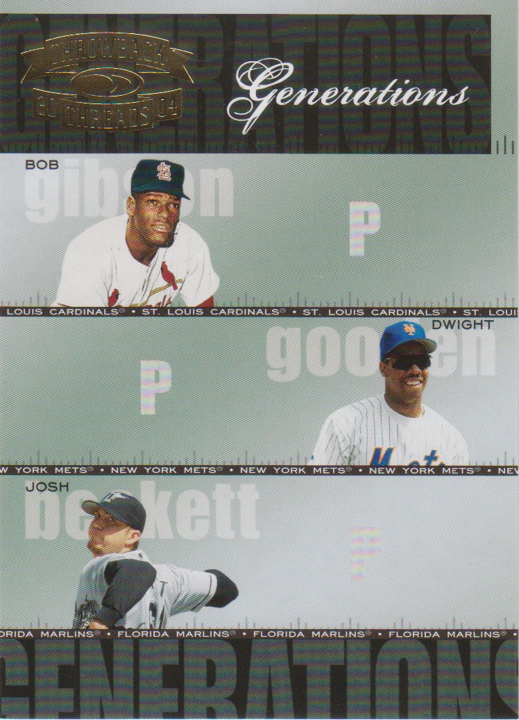 2004 Throwback Threads Generations #28 Gibson/Gooden/Beckett