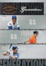 2004 Throwback Threads Generations Spectrum #25 Banks/Ripken/A.Rod