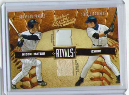 2004 Leather and Lumber Rivals Materials #39 Ichiro Suzuki Base/Hideki Matsui Base/250
