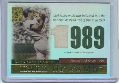 2004 Topps Tribute HOF Relics #CYU Carl Yastrzemski Uni E
