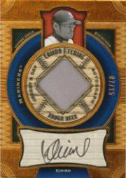 2004 Upper Deck Etchings Combo Etching Autograph Copper Foil #IS1 Ichiro Look Left/15