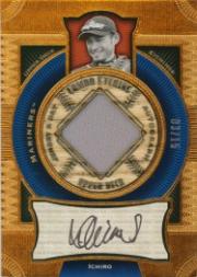 2004 Upper Deck Etchings Combo Etching Autograph Silver Foil #IS2 Ichiro Look Right Smile/15