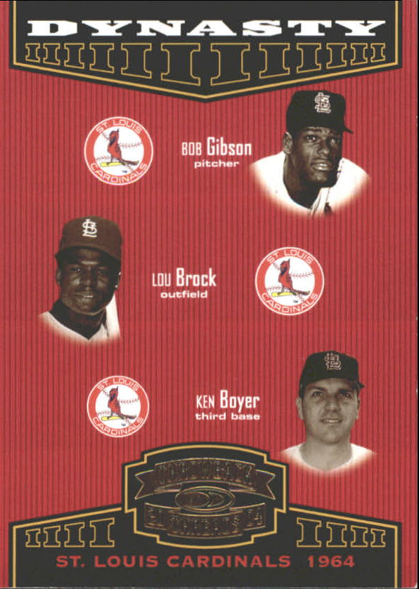 2004 Throwback Threads Dynasty #11 Gibson/Brock/Boyer