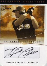 2004 Flair Autograph Die Cut #MC Miguel Cabrera/14