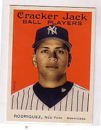 2004 Topps Cracker Jack Mini Stickers #NNO Alex Rodriguez Yanks