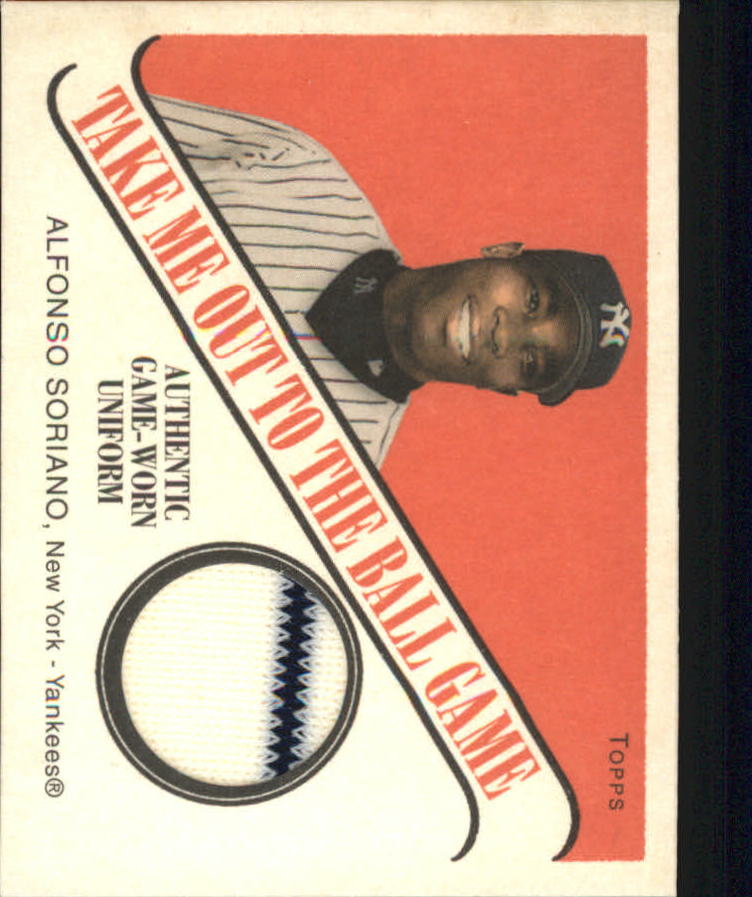 2004 Topps Cracker Jack Take Me Out to the Ballgame Relics #AS Alfonso Soriano Uni G