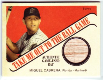 2004 Topps Cracker Jack Take Me Out to the Ballgame Relics #MC Miguel Cabrera Bat H