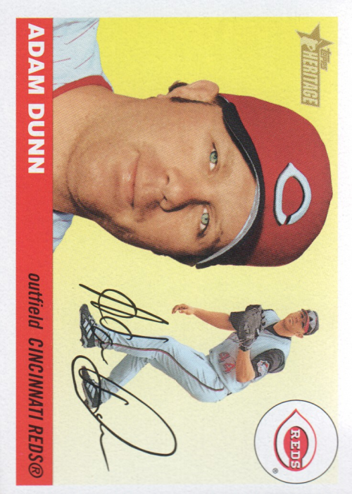 2004 Topps Heritage #30A Adam Dunn Fielding