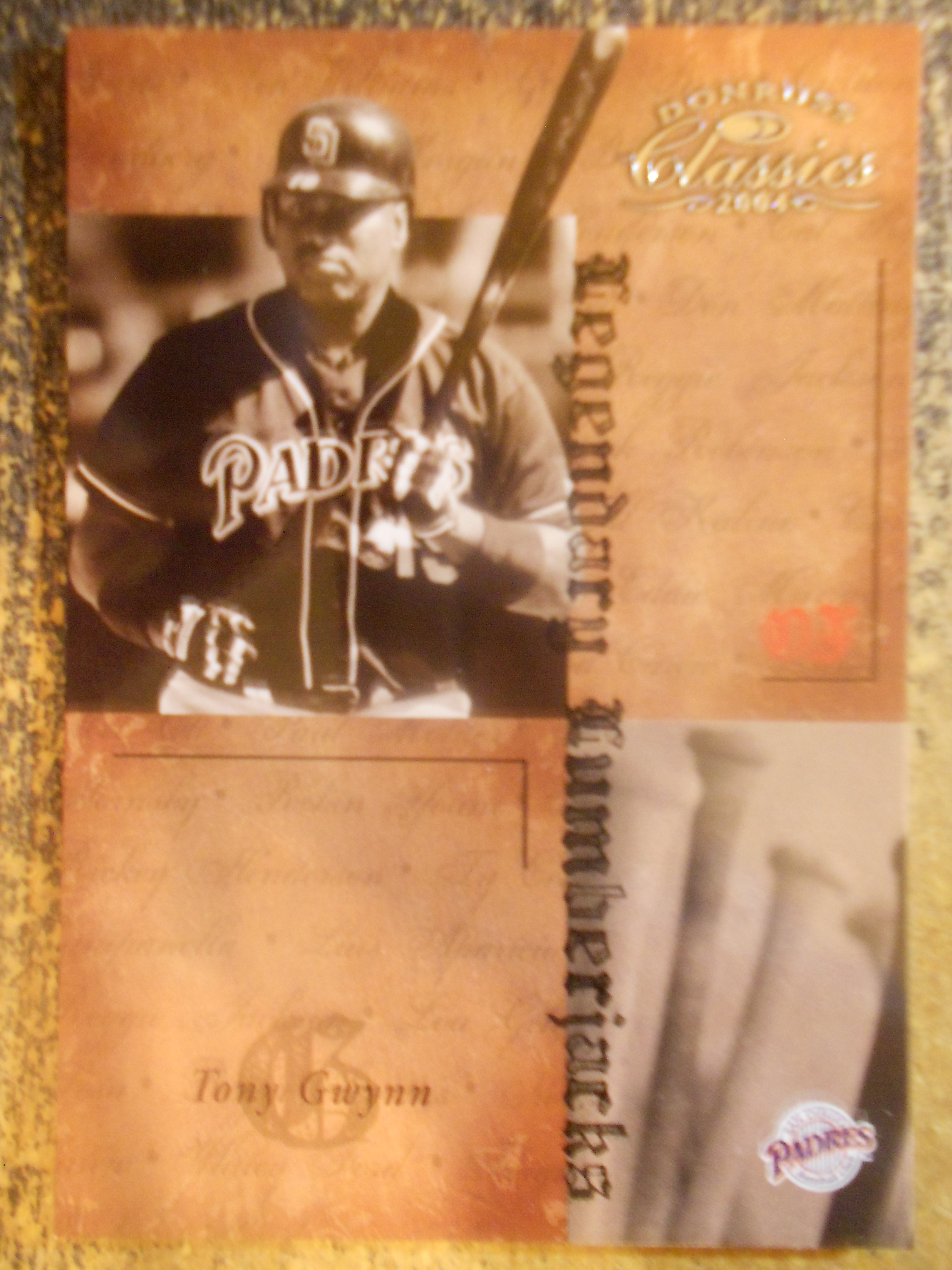 2004 Donruss Classics Legendary Lumberjacks #1 Tony Gwynn
