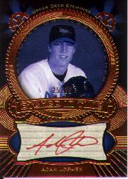 2004 Upper Deck Etchings Etched in Time Autograph Red #AL Adam Loewen