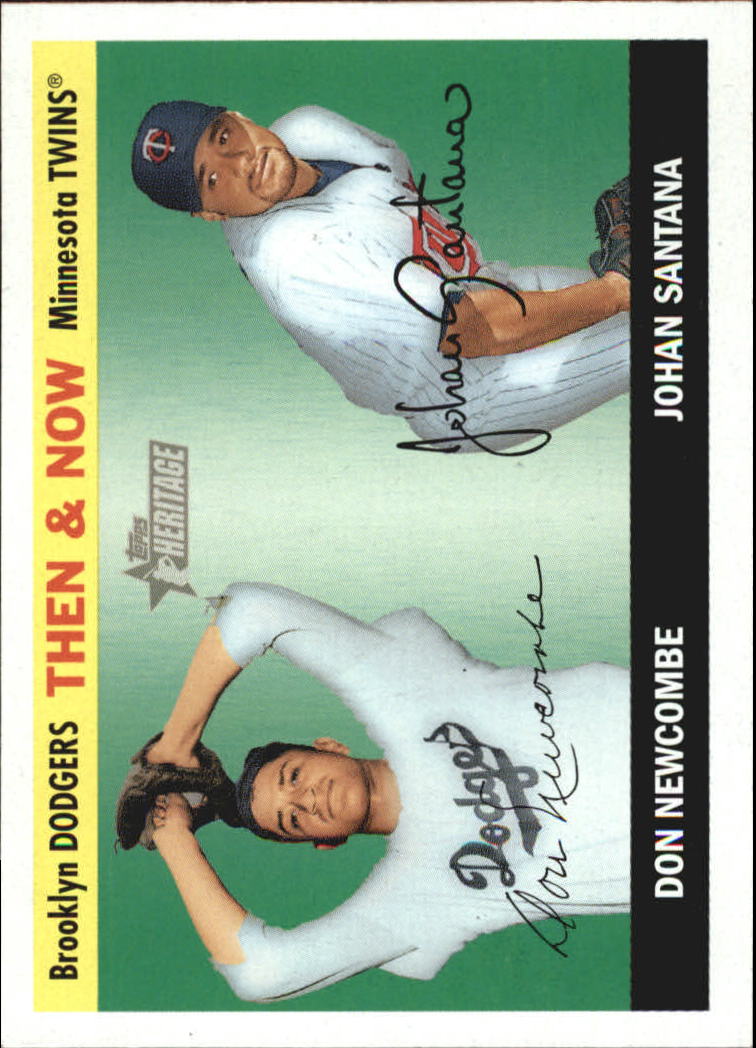 2004 Topps Heritage Then and Now #TN5 D.Newcombe/J.Santana