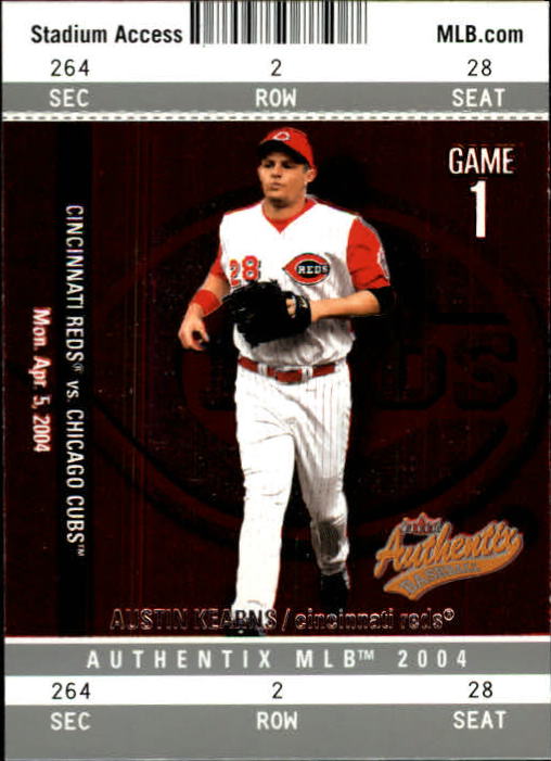 2004 Fleer Authentix #63 Austin Kearns