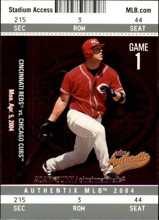 2004 Fleer Authentix #87 Adam Dunn