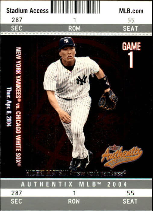 2004 Fleer Authentix #89 Hideki Matsui