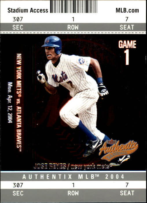 2004 Fleer Authentix #100 Jose Reyes