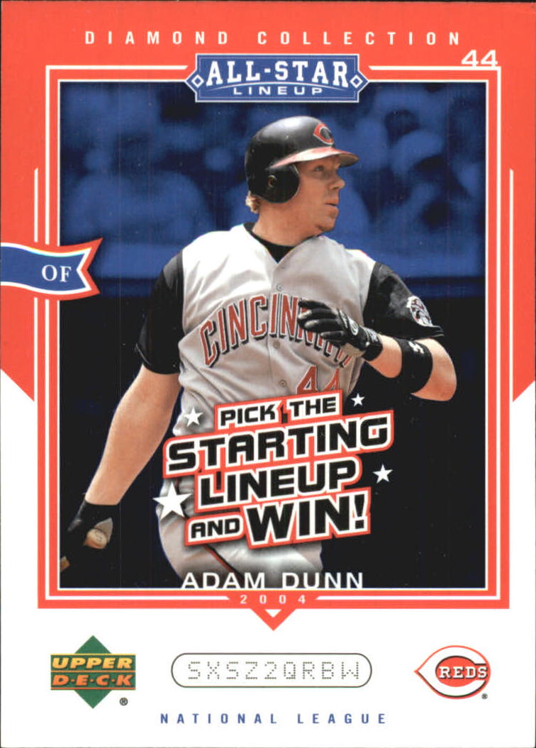 2004 UD Diamond All-Star Promo #AD Adam Dunn