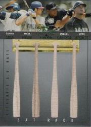 2004 Classic Clippings Bat Rack Quad Red #SPCB Sammy Sosa/Mark Prior/Miguel Cabrera/Josh Beckett